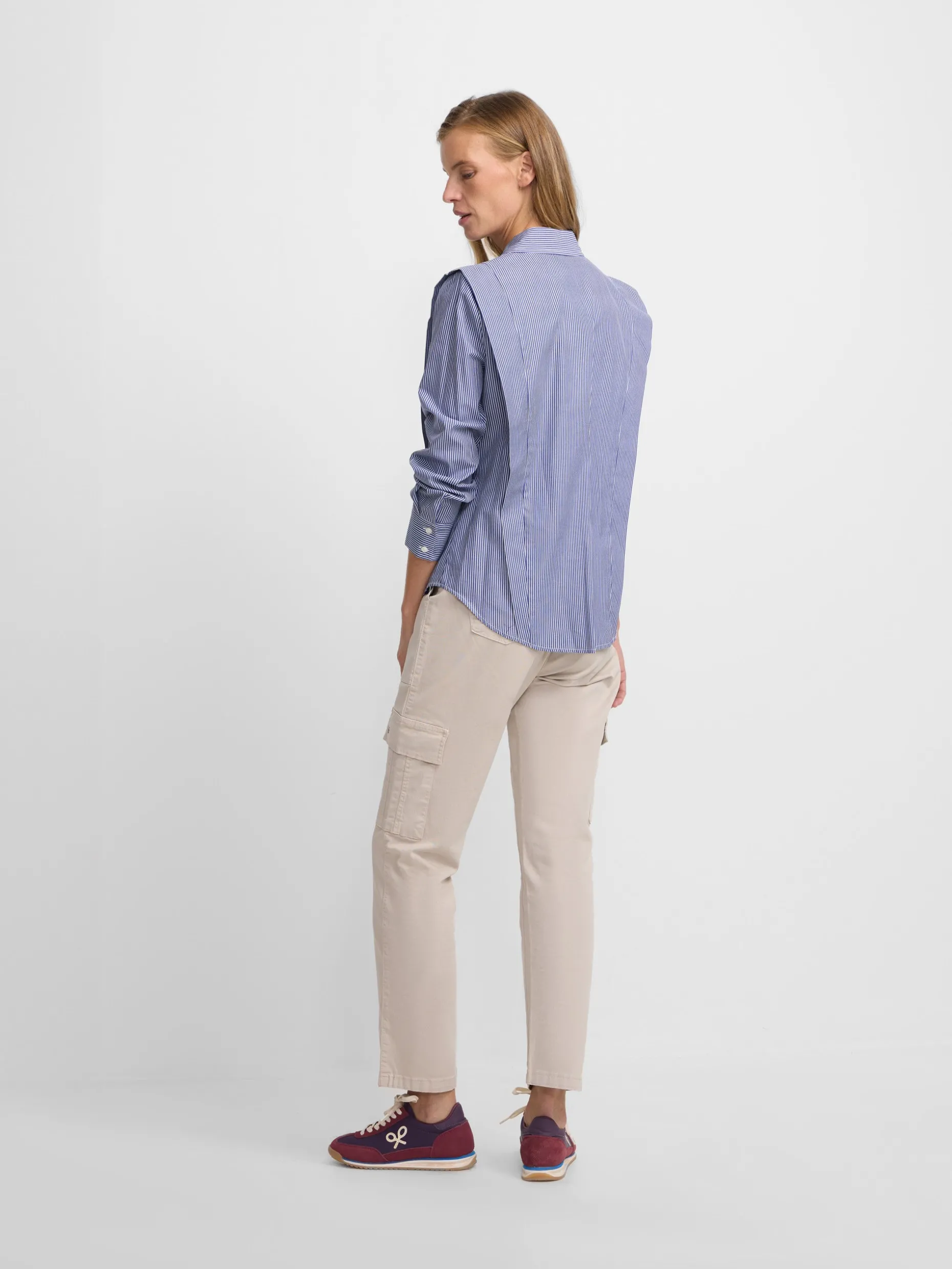 Camisa estructurada rayas marino