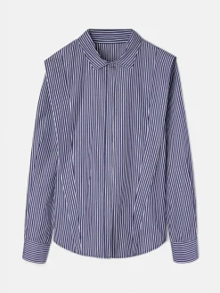 Camisa estructurada rayas marino