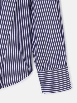 Camisa estructurada rayas marino