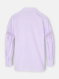 Camisa fruncidos malva