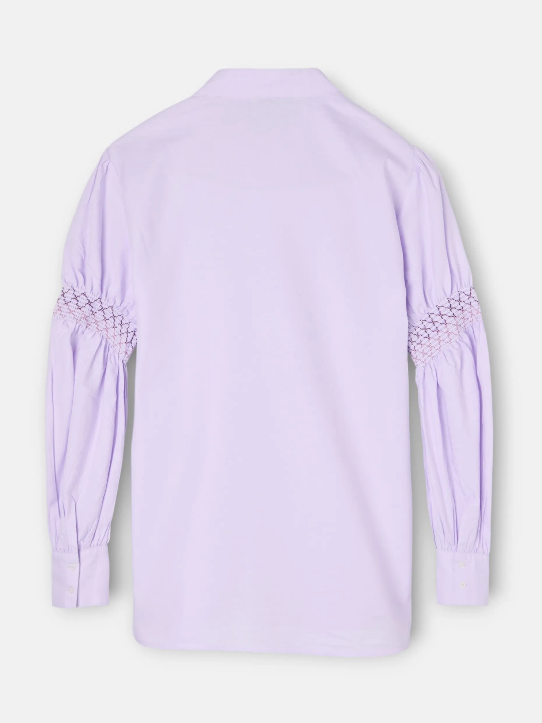 Camisa fruncidos malva