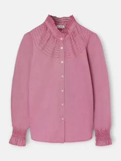 Camisa puño frunces burdeos
