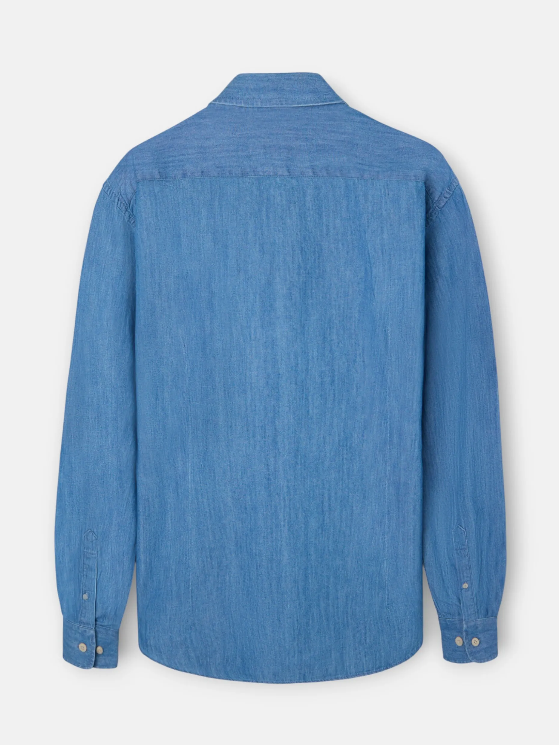 Camisa sport denim azul navy