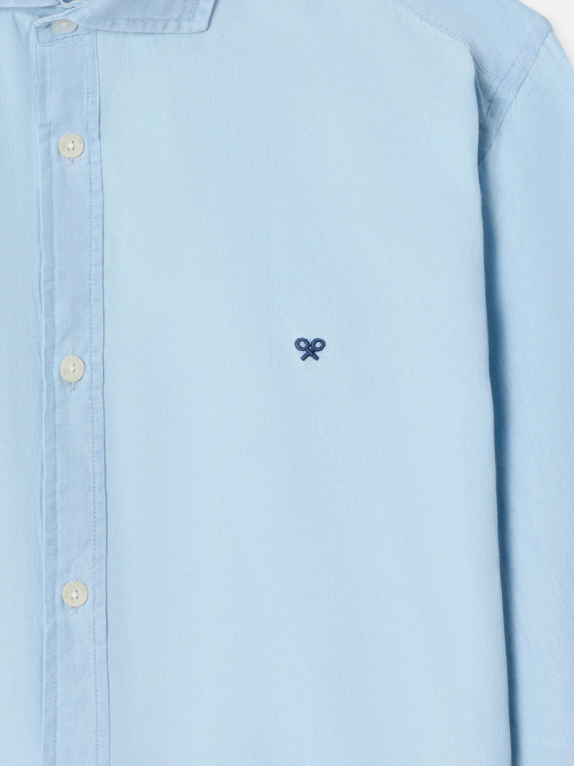 Camisa sport denim cutaway azul claro