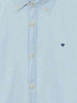 Camisa sport denim regular fit azul claro