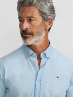 Camisa sport denim regular fit azul claro