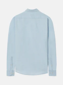 Camisa sport denim regular fit azul claro