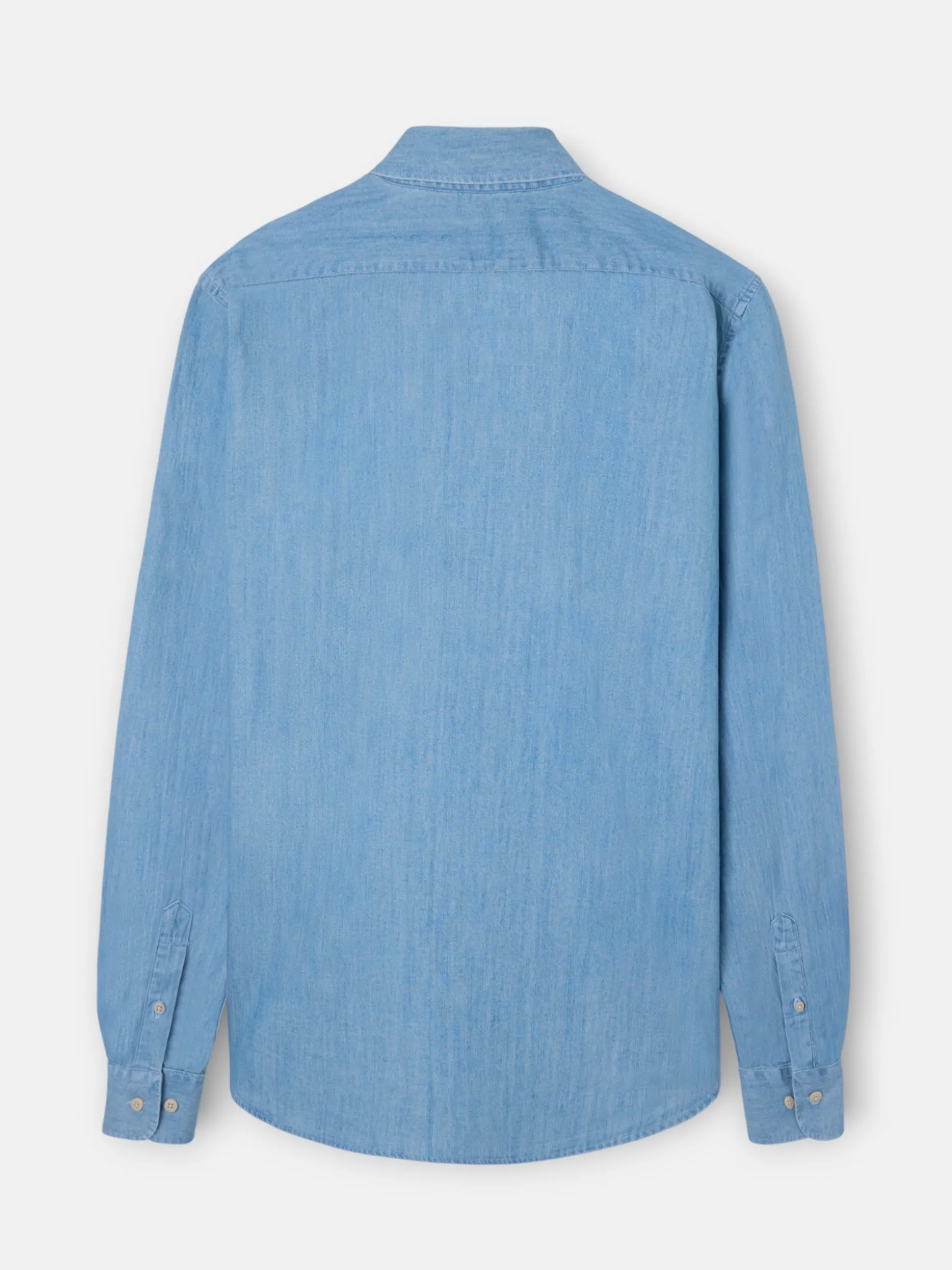 Camisa sport denim regular fit azul claro