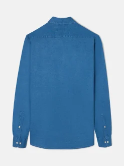 Camisa sport estructura denim azul medio