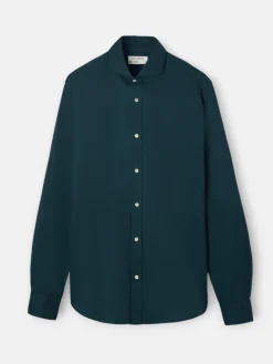 Camisa sport estructura espiga verde oscuro