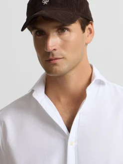 Camisa sport estructura espiga blanco