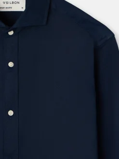 Camisa sport estructura espiga navy
