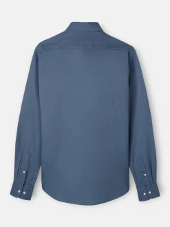 Camisa sport estructura espiga azul indigo