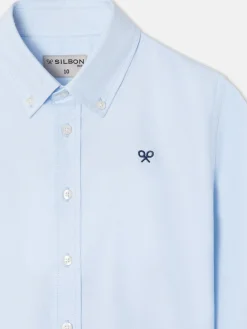 Camisa sport kids clasica oxford celeste