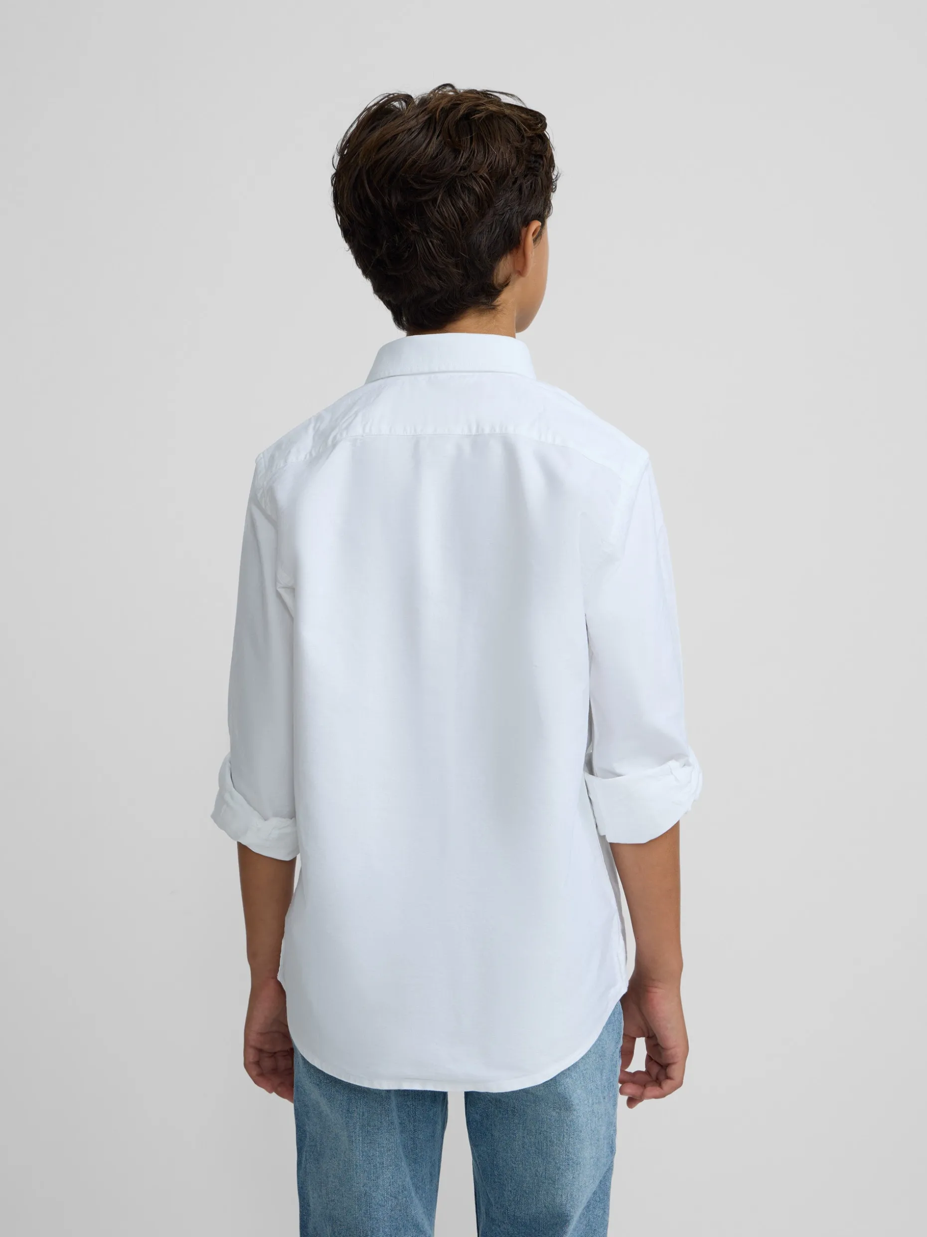 Camisa sport kids clasica oxford blanca