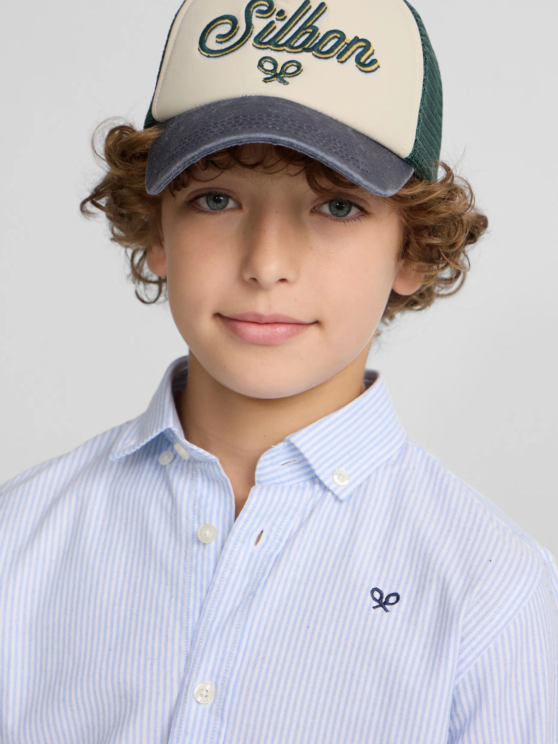 Camisa sport kids oxford raya celeste