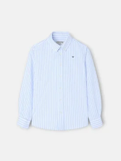 Camisa sport kids oxford rayas azul navy