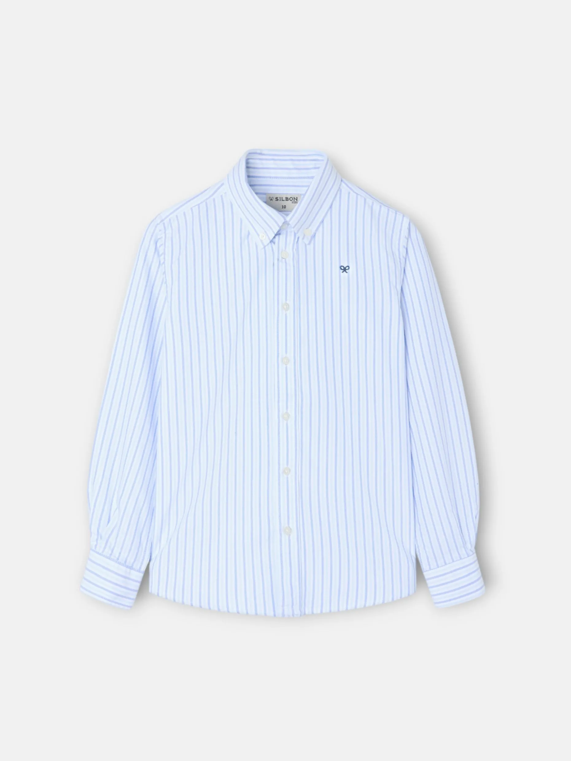 Camisa sport kids oxford rayas azul navy