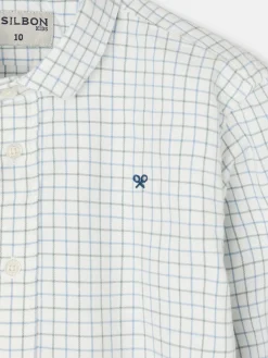Camisa sport kids warm cuadro hunter azul verde