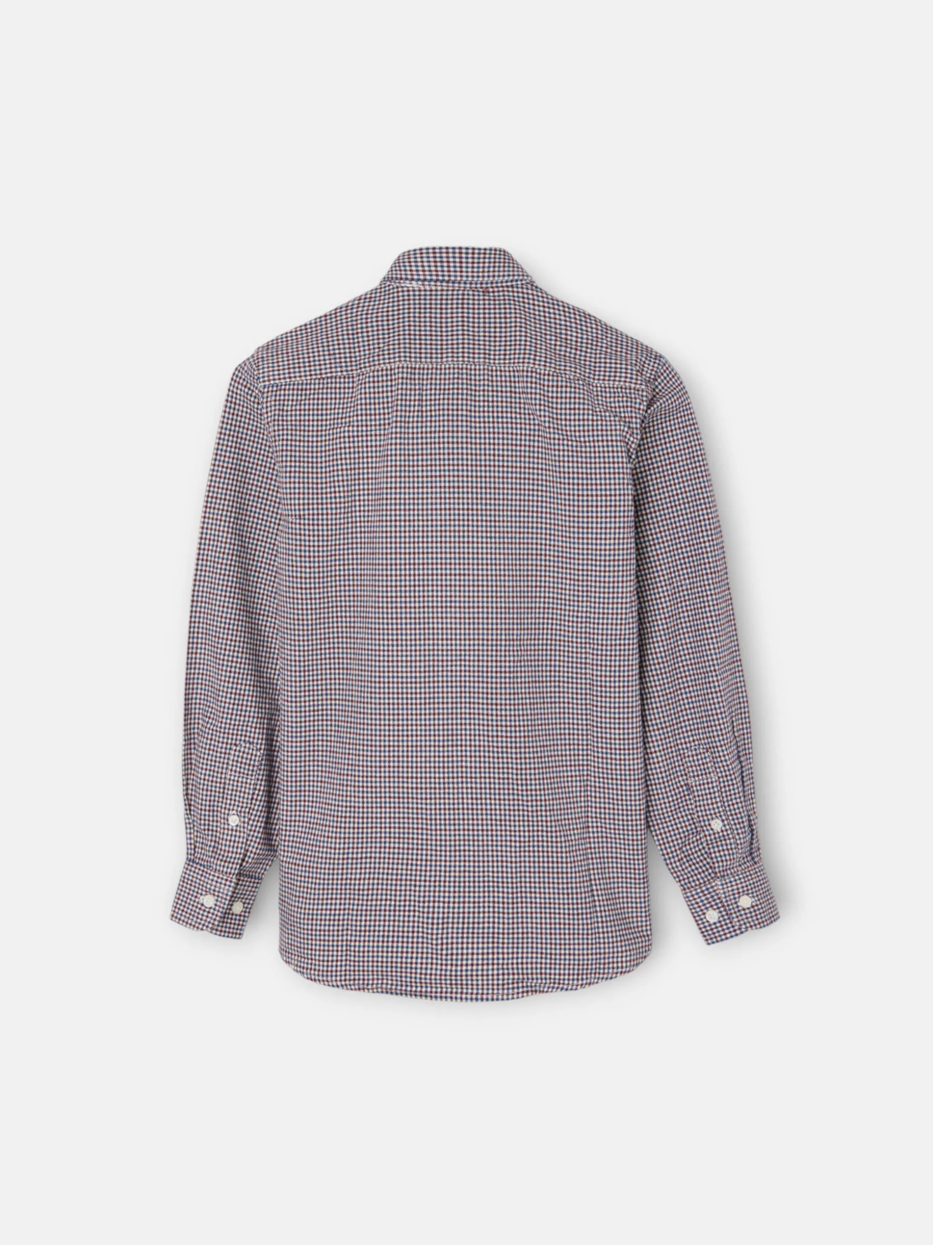 Camisa sport kids warm cuadrito bicolor burdeos marino