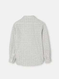 Camisa sport kids warm cuadro bicolor marino gris