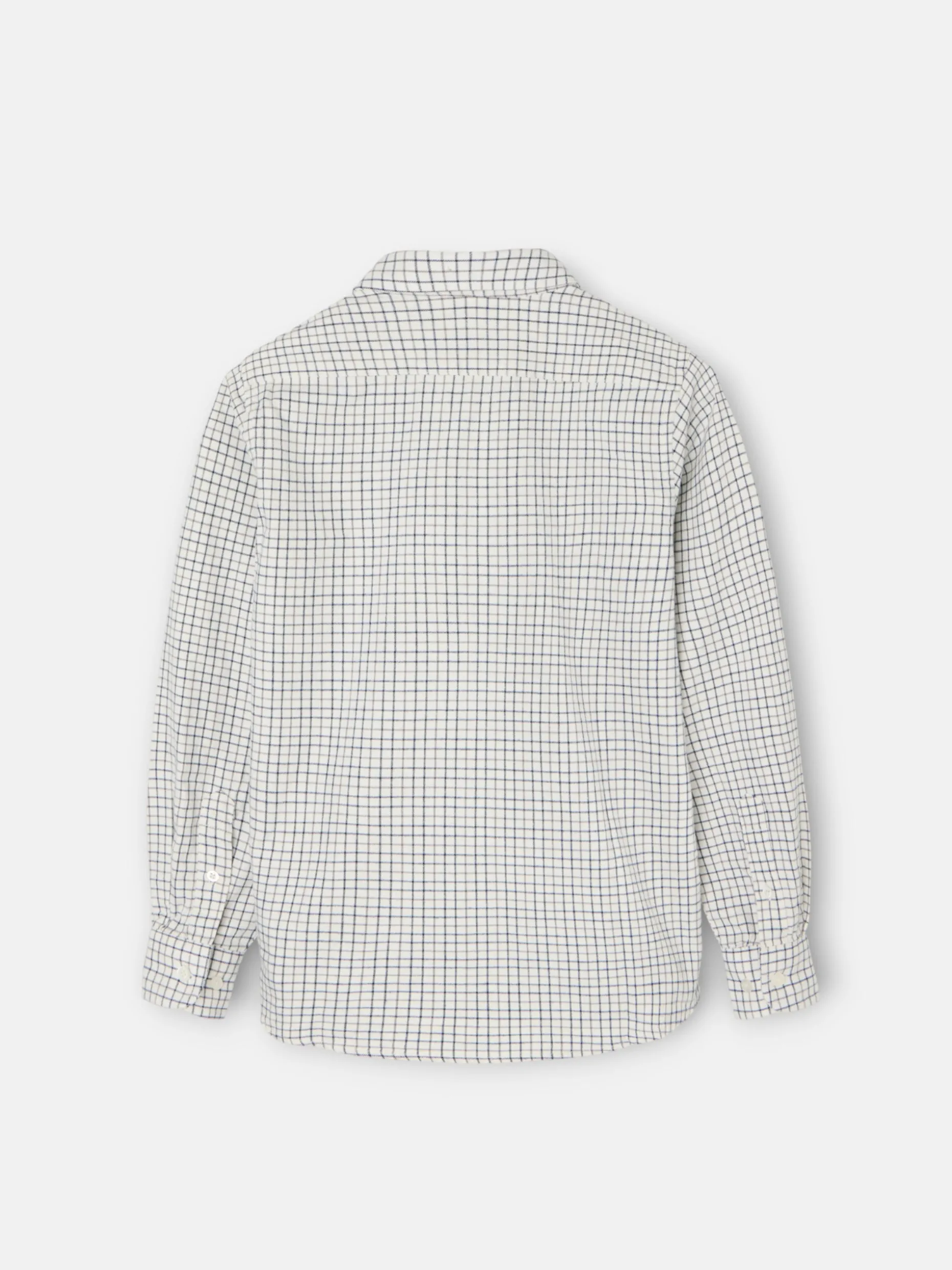 Camisa sport kids warm cuadro bicolor marino gris