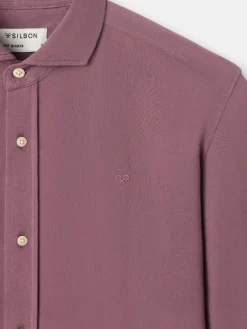 Camisa sport micropique comfort burdeos