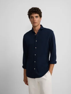 Camisa sport micropique comfort marino