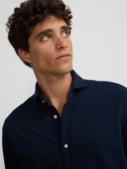 Camisa sport micropique comfort marino