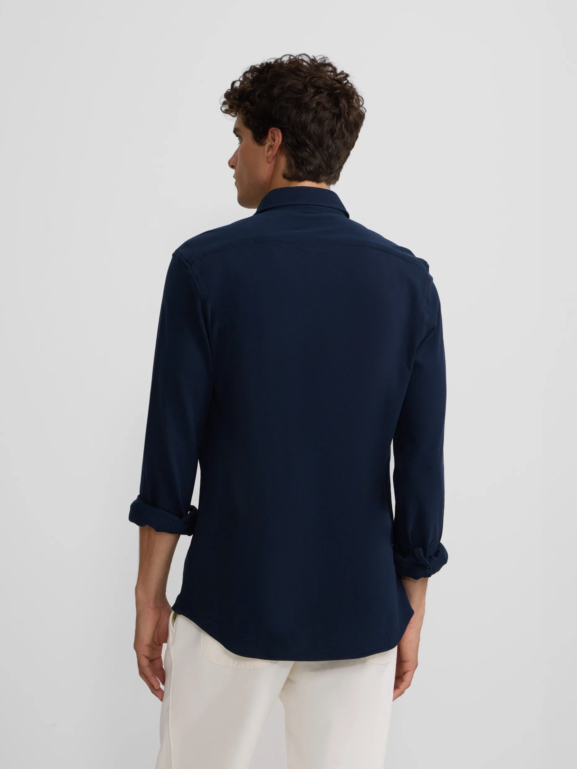 Camisa sport micropique comfort marino