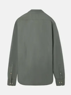 Camisa sport miniestructura verde oscuro