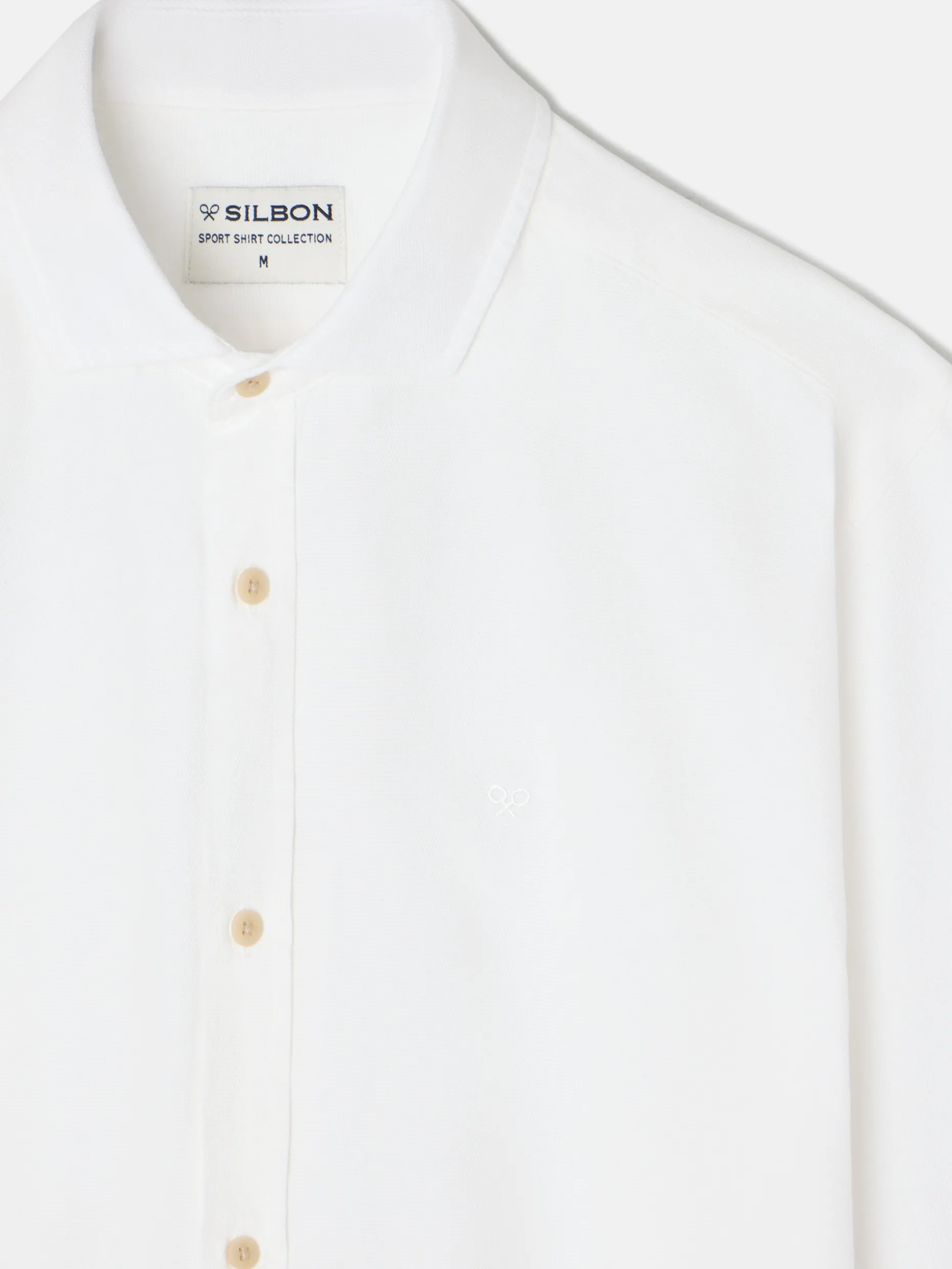 Camisa sport miniestructura blanca