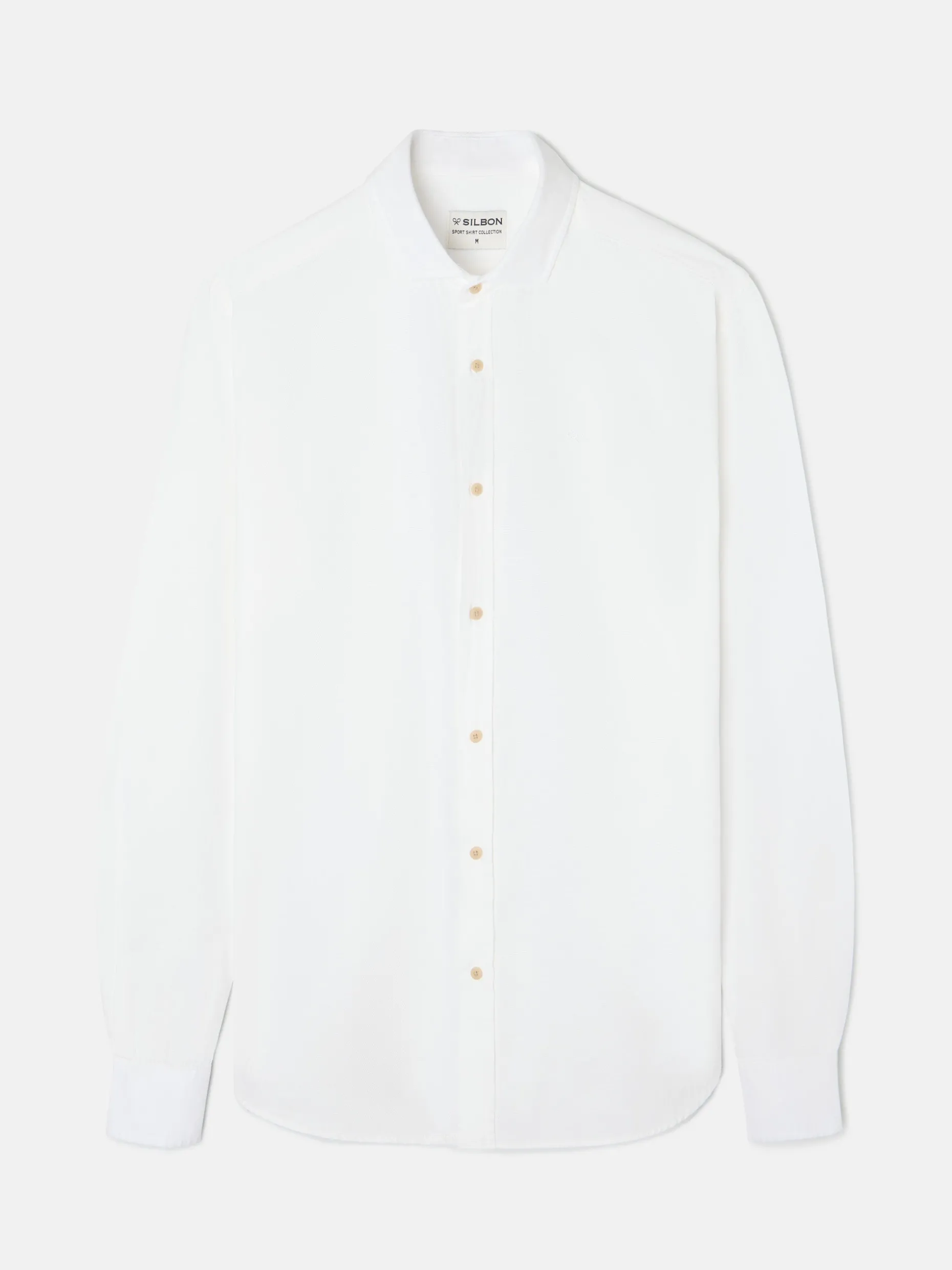 Camisa sport miniestructura blanca