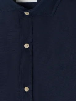 Camisa sport miniestructura azul marino