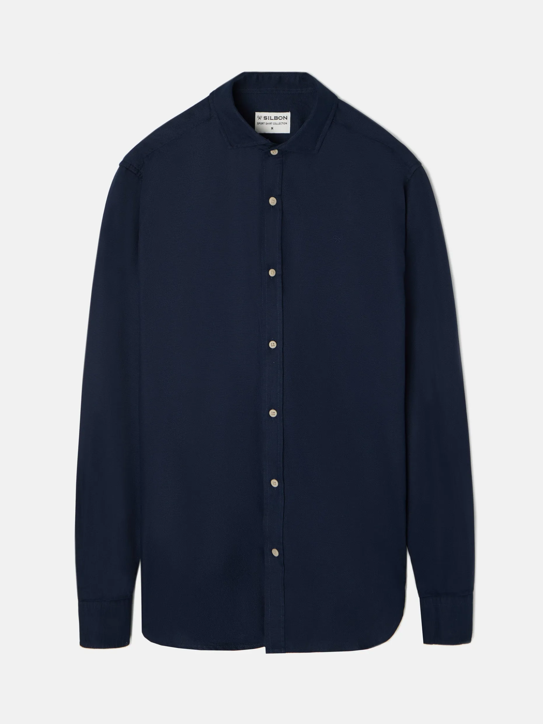 Camisa sport miniestructura azul marino