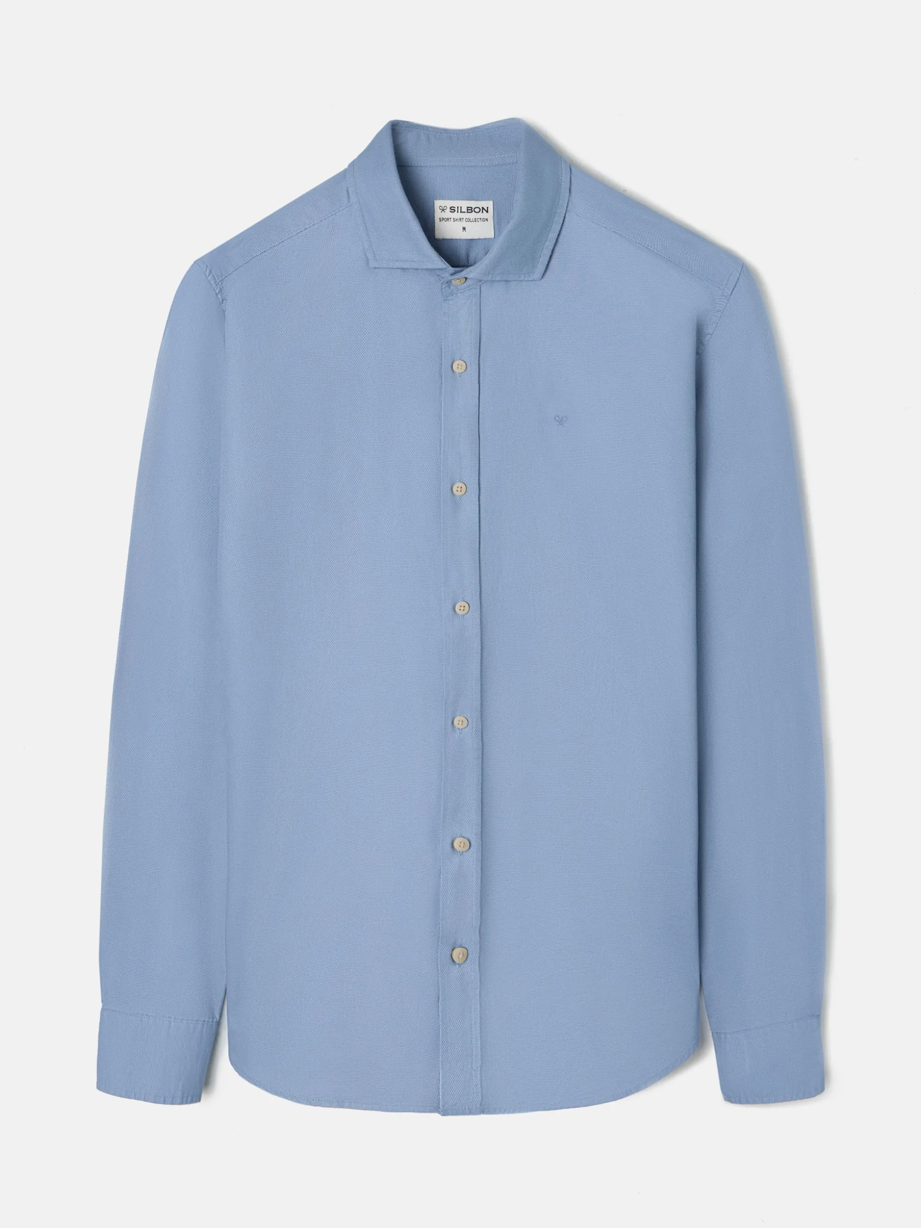 Camisa sport miniestructura azul