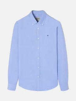 Camisa sport oxford azul medio
