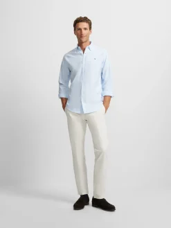 Camisa sport oxford celeste