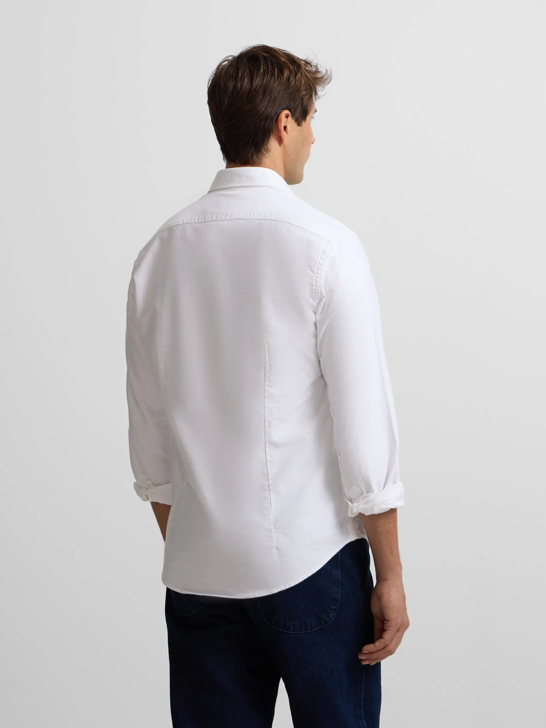 Camisa sport oxford cutaway blanca