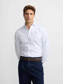 Camisa sport oxford cutaway raya celeste