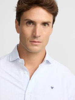 Camisa sport oxford cutaway raya celeste