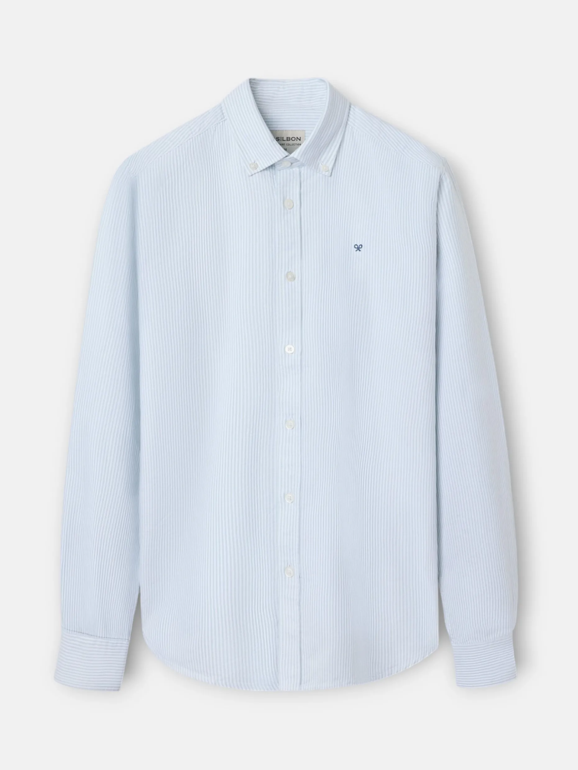 Camisa sport oxford raqueta rayas verde