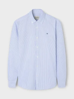 Camisa sport oxford raqueta rayas navy
