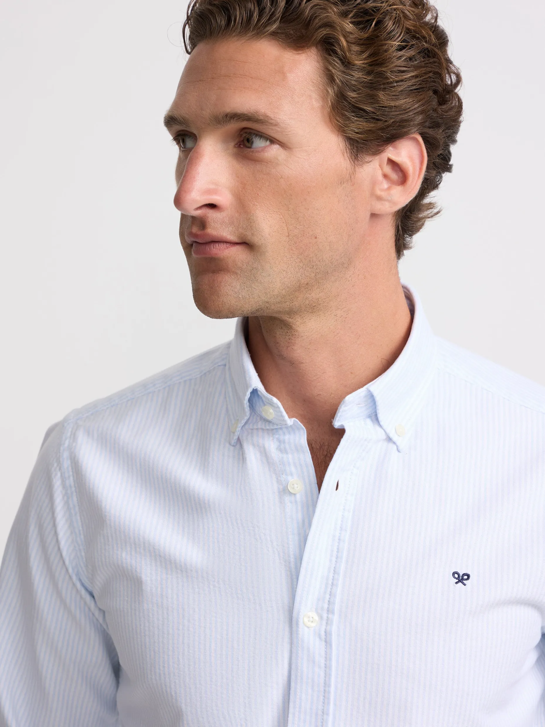 Camisa sport oxford raya celeste