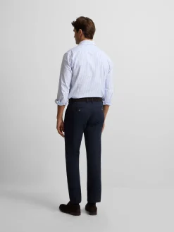 Camisa sport oxford rayas azul navy