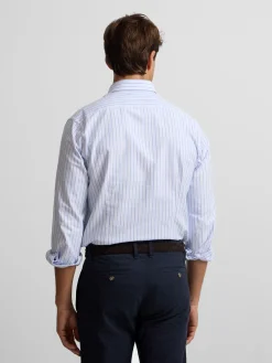 Camisa sport oxford rayas azul navy