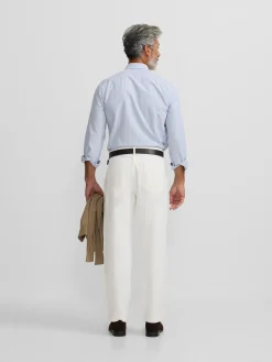 Camisa sport oxford rayas azul medio