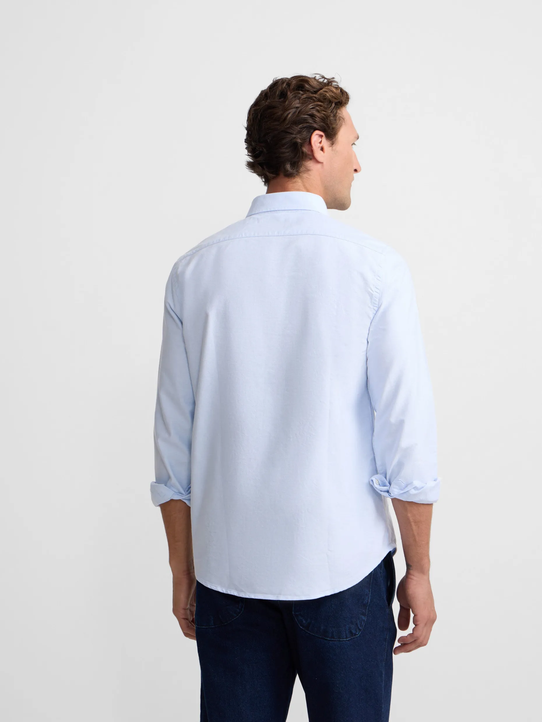Camisa sport oxford regular fit celeste