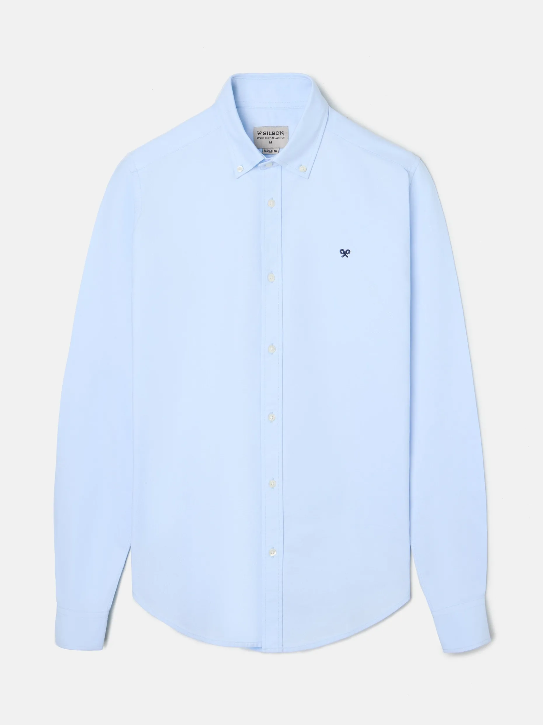 Camisa sport oxford regular fit celeste