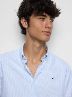 Camisa sport oxford regular fit raya celeste